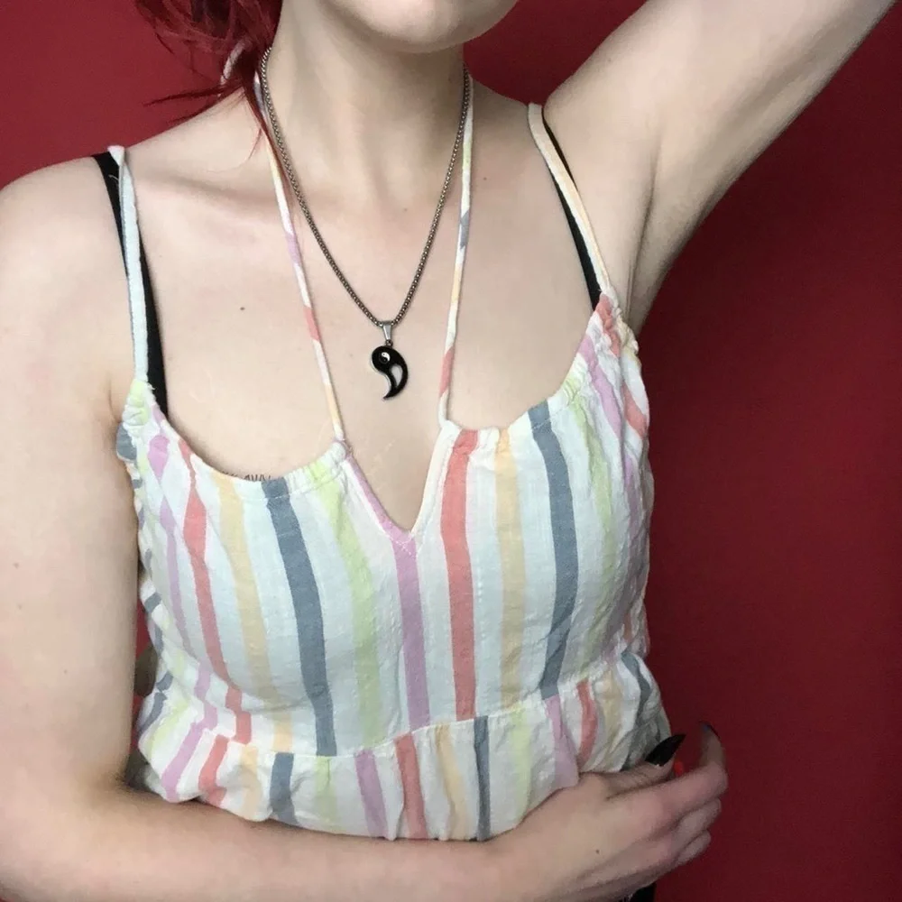 Striped pastel tank top  💛🤍​​​​​​​​​​​​​​​​​​​​​​​​ - Picture 3 of 3